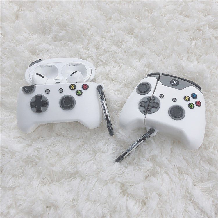Gamepad Shape Silicone Protective Case for Apple AirPods Pro - White