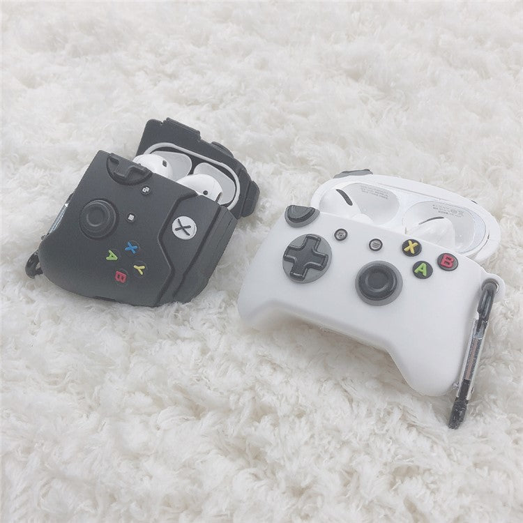 Gamepad Shape Silicone Protective Case for Apple AirPods Pro - White