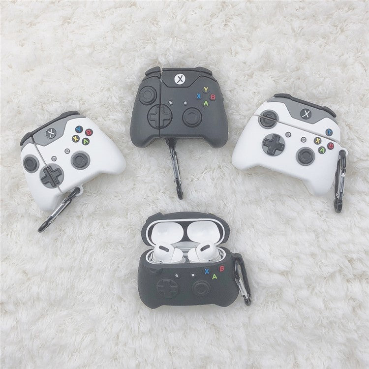 Gamepad Shape Silicone Protective Case for Apple AirPods Pro - White