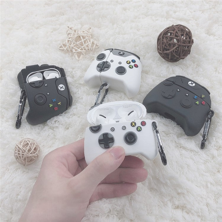 Gamepad Shape Silicone Protective Case for Apple AirPods Pro - White
