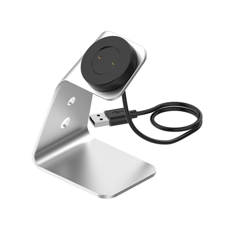 Cradle Charger Stand Holder Dock Station Base with 1.5M USB Cable for Huawei Watch GT/GT 2e/GT 2 (42mm/46mm)/Honor Watch GS Pro/Honor Magic/Honor Magic Watch 2 (42mm/46mm)/Honor Watch Dream - Silver