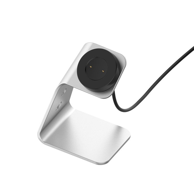 Cradle Charger Stand Holder Dock Station Base with 1.5M USB Cable for Huawei Watch GT/GT 2e/GT 2 (42mm/46mm)/Honor Watch GS Pro/Honor Magic/Honor Magic Watch 2 (42mm/46mm)/Honor Watch Dream - Silver