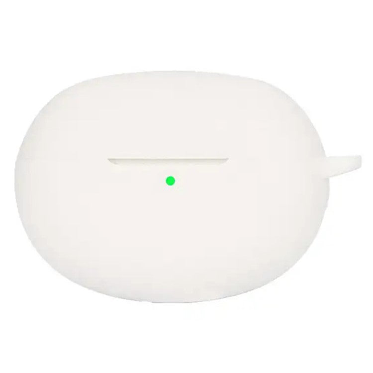 Dust Cover for Realme Buds Air 6 Pro Bluetooth Earphones Silicone Case with Anti-Lost Buckle - White