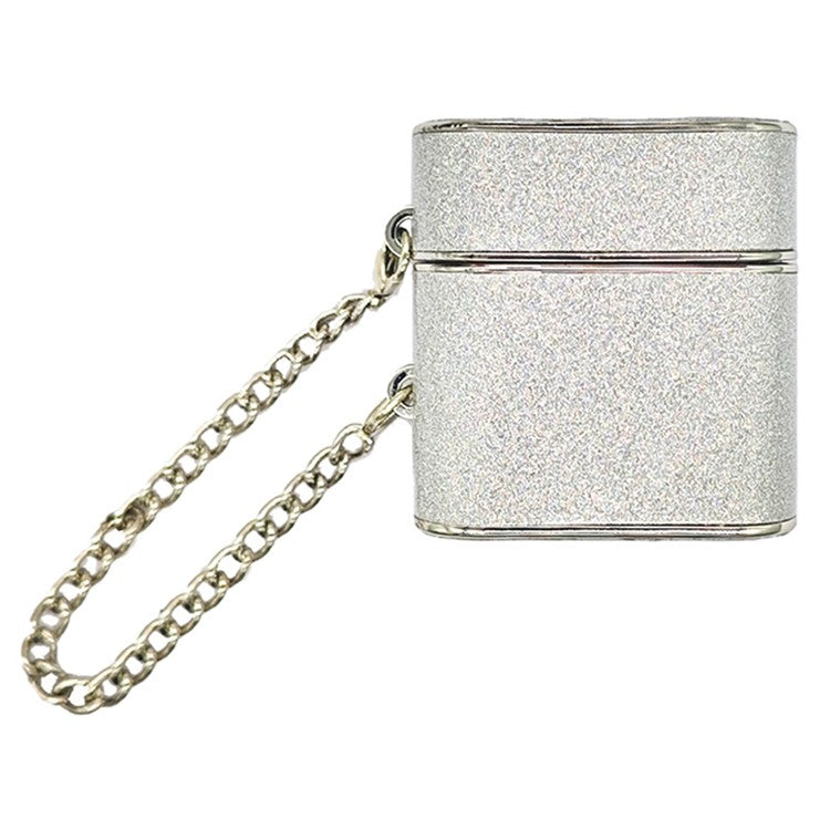 For Apple AirPods with Charging Case (2016) / (2019) / AirPods with Wireless Charging Case (2019) Glitter Powder Bluetooth Earphone Cover - White