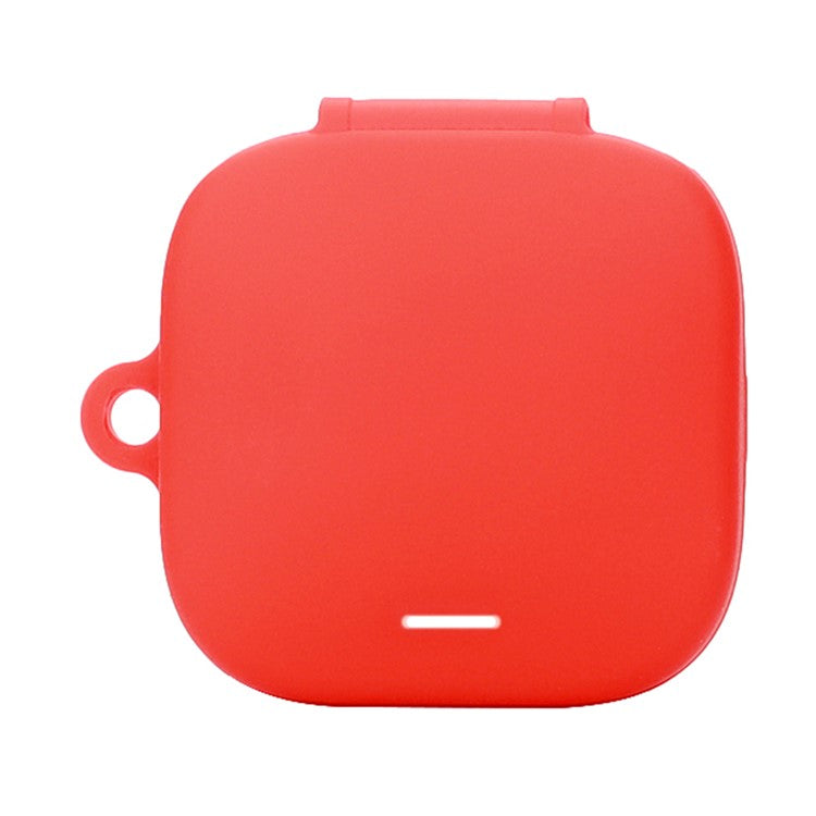 For Xiaomi Redmi Buds 6 Active Silicone Cover Bluetooth Earphone Sleeve with Anti-Lost Buckle - Red
