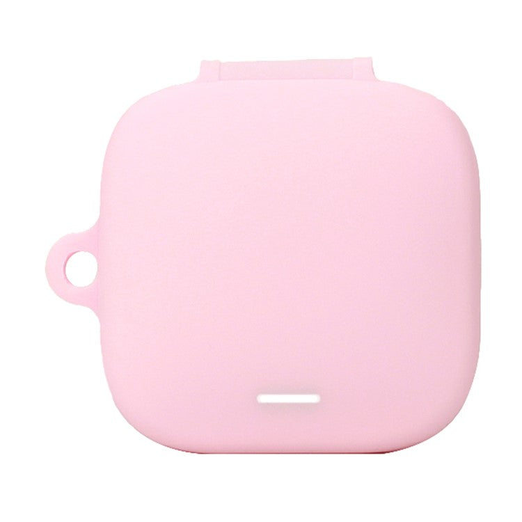 For Xiaomi Redmi Buds 6 Active Silicone Cover Bluetooth Earphone Sleeve with Anti-Lost Buckle - Pink