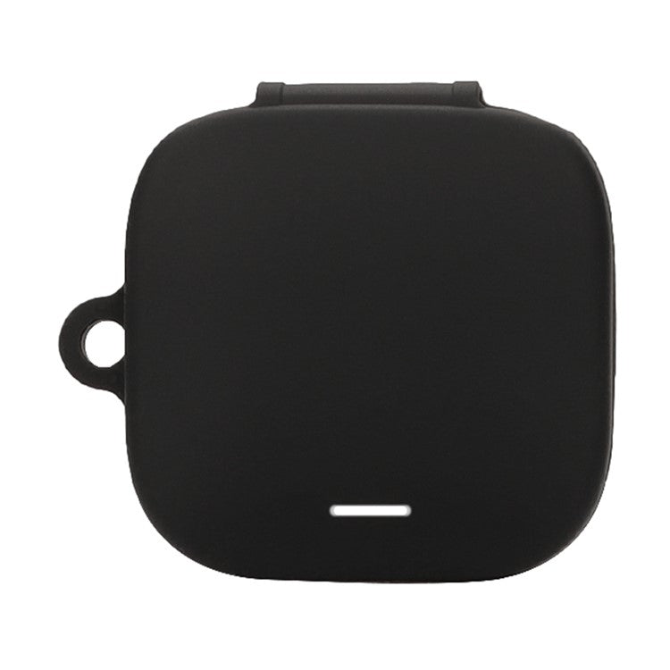 For Xiaomi Redmi Buds 6 Active Silicone Cover Bluetooth Earphone Sleeve with Anti-Lost Buckle - Black