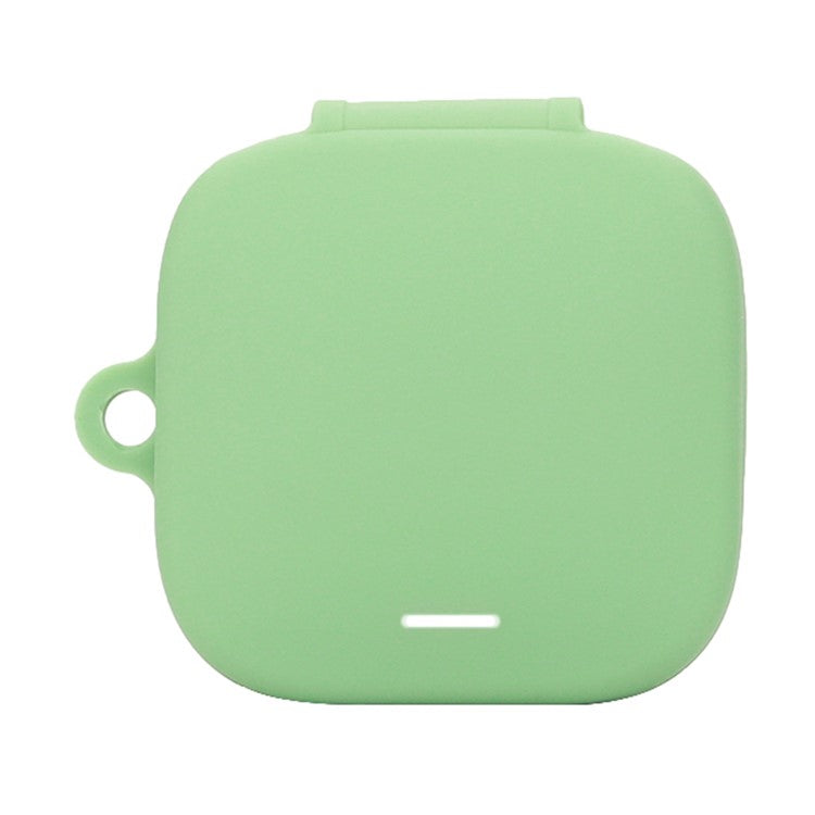 For Xiaomi Redmi Buds 6 Active Silicone Cover Bluetooth Earphone Sleeve with Anti-Lost Buckle - Matcha Green