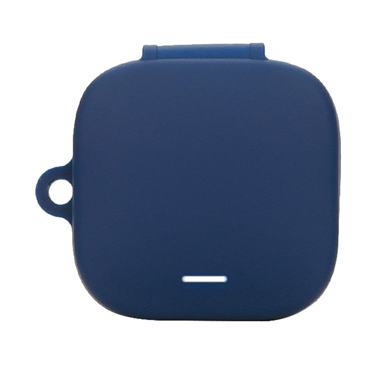 For Xiaomi Redmi Buds 6 Active Silicone Cover Bluetooth Earphone Sleeve with Anti-Lost Buckle - Dark Blue