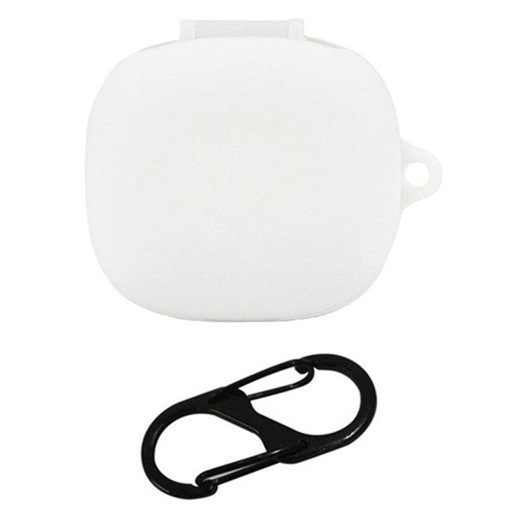 For Anker Soundcore P25i Silicone Cover Bluetooth Earphone Anti-scratch Sleeve with Anti-lost Buckle - White