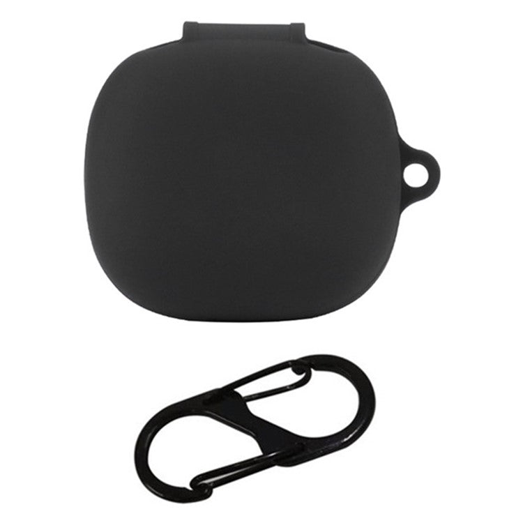 For Anker Soundcore P25i Silicone Cover Bluetooth Earphone Anti-scratch Sleeve with Anti-lost Buckle - Black