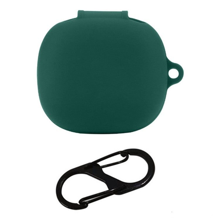 For Anker Soundcore P25i Silicone Cover Bluetooth Earphone Anti-scratch Sleeve with Anti-lost Buckle - Blackish Green