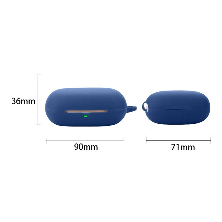 For Edifier Evo Open Headset Silicone Case Anti-Scratch Wireless Earphone Cover with Buckle - Blackish Green