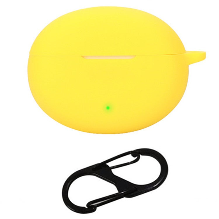 For Oppo Enco Air4 Pro Silicone Cover Bluetooth Earphone Sleeve with Anti-Lost Buckle - Yellow