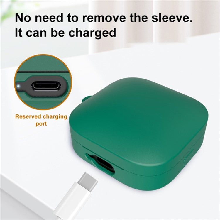 For Xiaomi Redmi Buds 6 Active Silicone Headset Case Anti-Scratch Earphone Cover Sleeve - Black