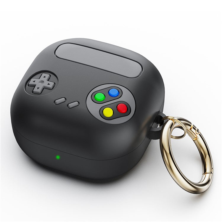 For Samsung Galaxy Buds Live / Buds Pro / Buds Pro 2 Silicone Case Retro Game Console Design Headset Cover - Black