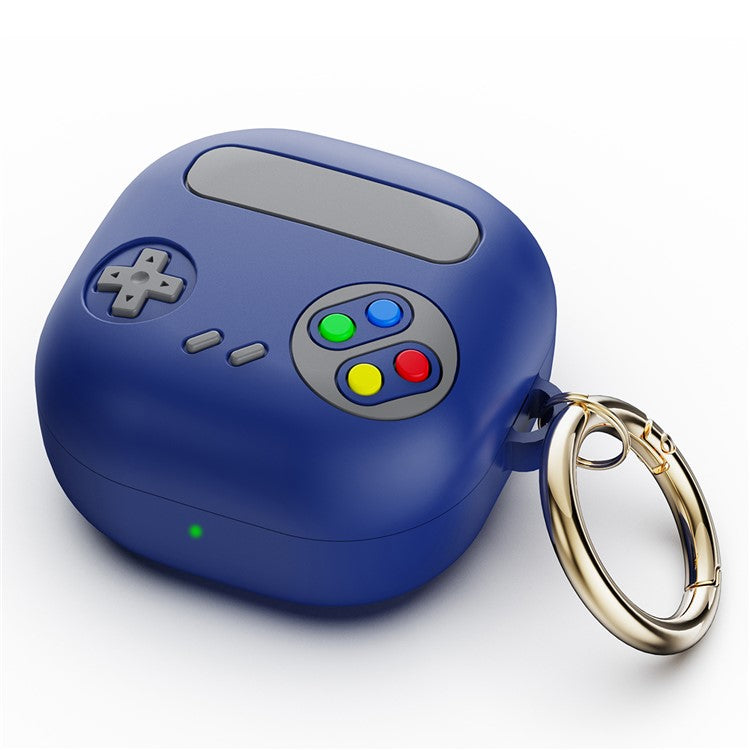 For Samsung Galaxy Buds Live / Buds Pro / Buds Pro 2 Silicone Case Retro Game Console Design Headset Cover - Dark Blue