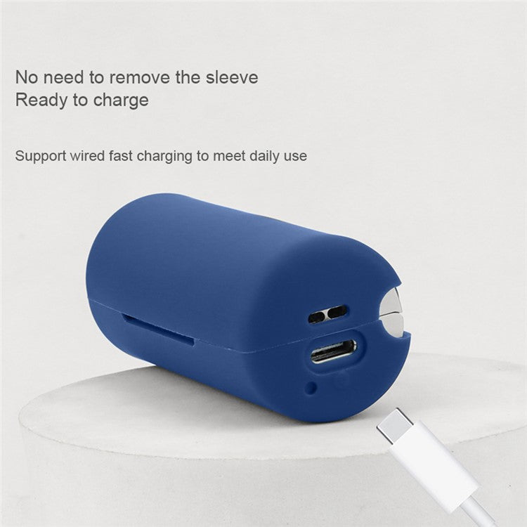 For Huawei Freebuds Lipstick 2 Silicone Case Anti-Scratch Bluetooth Earphone Cover - Dark Blue