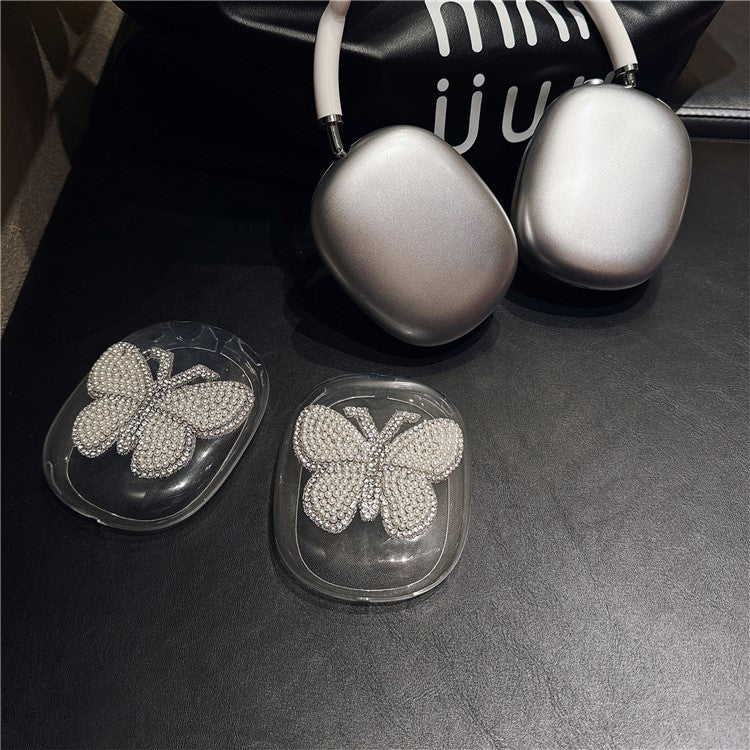 For AirPods Max 1 Pair Butterfly Decor Soft TPU Headphone Earmuff Shell Protective Cover