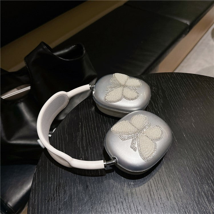 For AirPods Max 1 Pair Butterfly Decor Soft TPU Headphone Earmuff Shell Protective Cover