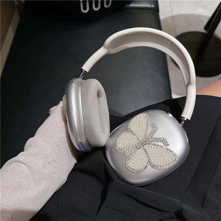 For AirPods Max 1 Pair Butterfly Decor Soft TPU Headphone Earmuff Shell Protective Cover