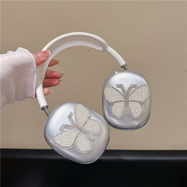 For AirPods Max 1 Pair Butterfly Decor Soft TPU Headphone Earmuff Shell Protective Cover