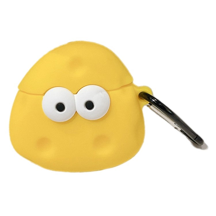 For Apple AirPods with Wireless Charging Case (2019) / AirPods with Charging Case (2019) (2016) Cartoon Cheese Silicone Cover