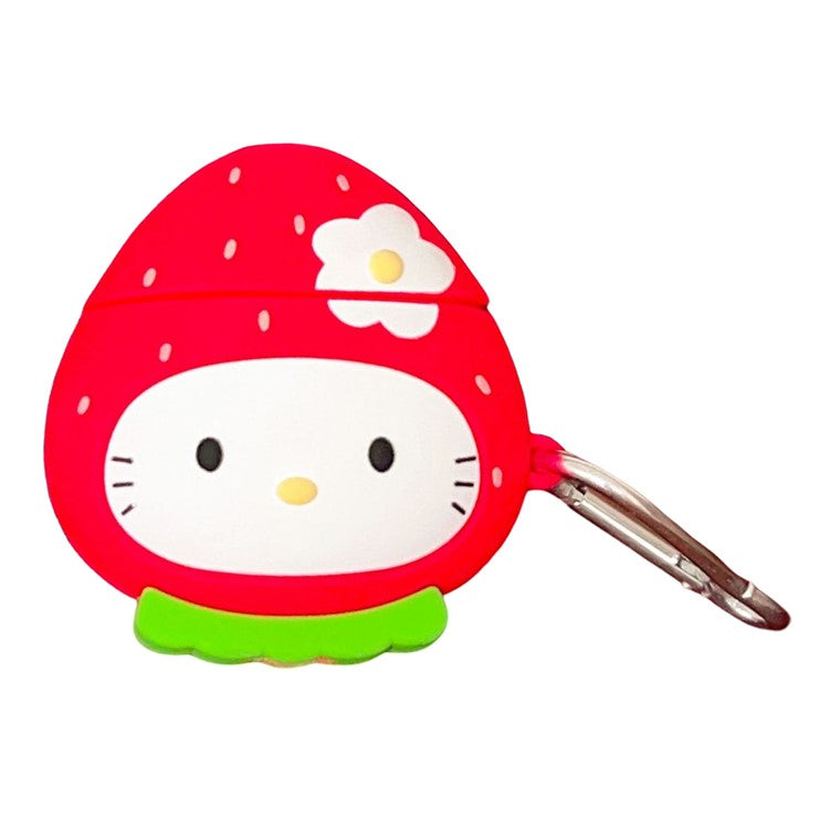 For Apple AirPods with Wireless Charging Case (2019) / AirPods with Charging Case (2019) / (2016) Strawberry Shape Silicone Case