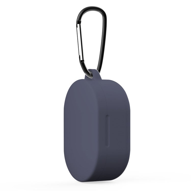 Bluetooth Earphone Silicone Protective Case Cover with Hook for Xiaomi Redmi AirDots 3 - Midnight Blue