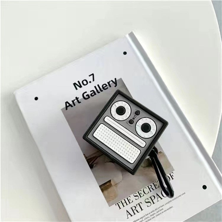 For Samsung Galaxy Buds FE Cartoon Silicone Case Bluetooth Earphone Anti-dust Cover - Dual Eye Black Radio