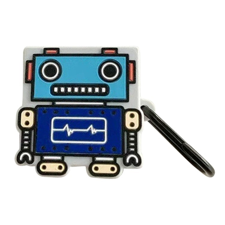 For Samsung Galaxy Buds FE Cartoon Silicone Case Bluetooth Earphone Anti-dust Cover - Blue Robot