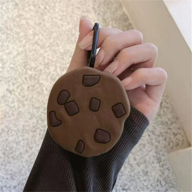 For Samsung Galaxy Buds FE Cartoon Silicone Case Bluetooth Earphone Anti-dust Cover - Chocolate Cookie