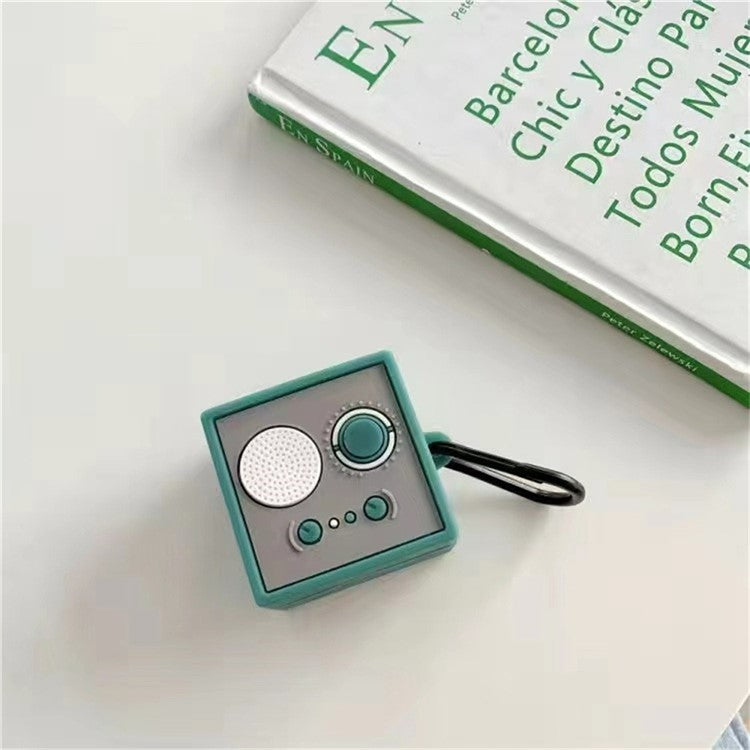 For Samsung Galaxy Buds Pro Bluetooth Earphone Silicone Cover Lovely Cartoon Sleeve - Single Eye Green Radio