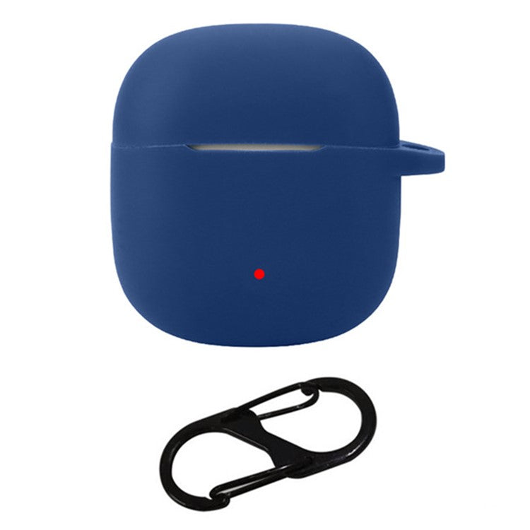 For 1MORE True Wireless Headphones Q10 Cover Anti-Scratch Silicone Case Sleeve with Buckle - Dark Blue