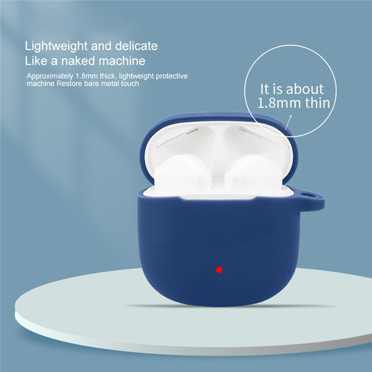 For 1MORE True Wireless Headphones Q10 Cover Anti-Scratch Silicone Case Sleeve with Buckle - Red