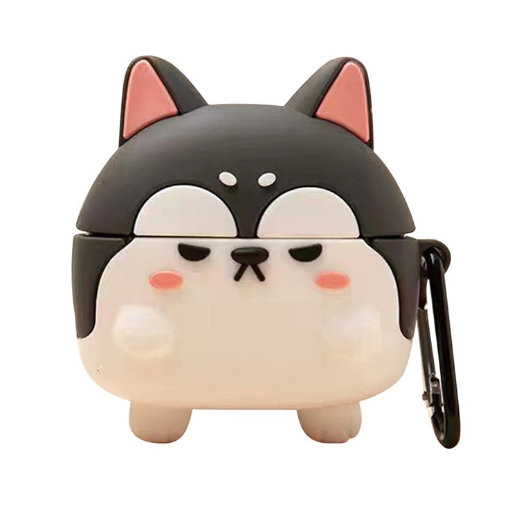 For Edifier X6 Bluetooth Earphone Silicone Case Cartoon Protective Cover with Carabiner - Husky