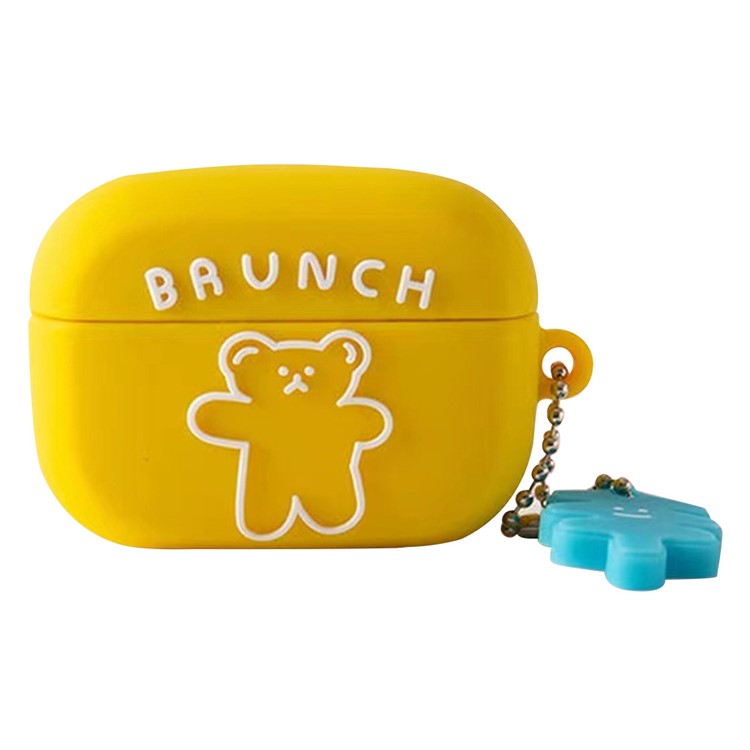 For Edifier TWS1 Bluetooth Earphone Cover Cute Cartoon Soft Silicone Anti-Collision Case - Yellow / Bear