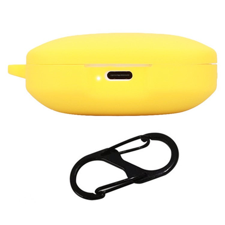 For Xiaomi Redmi Buds 6S Silicone Case Bluetooth Earphone Cover with Hanging Buckle - Yellow