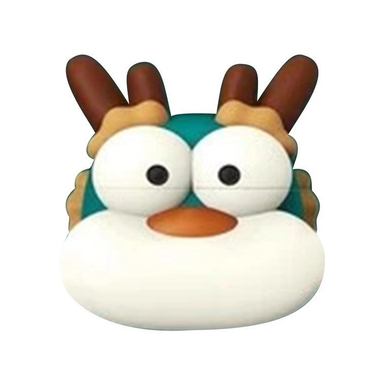 For Baseus Bowie M2 Bluetooth Earphone Cover Cartoon Dust-Proof Silicone Case - Green Dragon