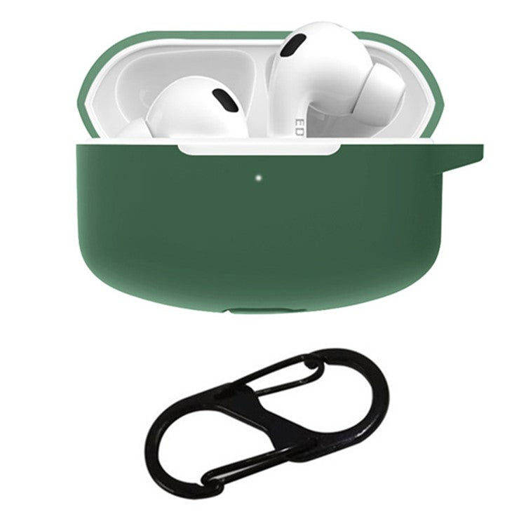 For Edifier Lollipods Pro Silicone Case Earphone Protective Cover with Buckle - Blackish Green