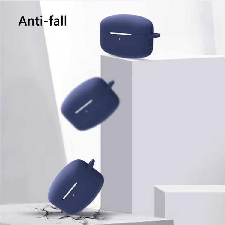 For Edifier Lollipods Pro Silicone Case Earphone Protective Cover with Buckle - Dark Blue