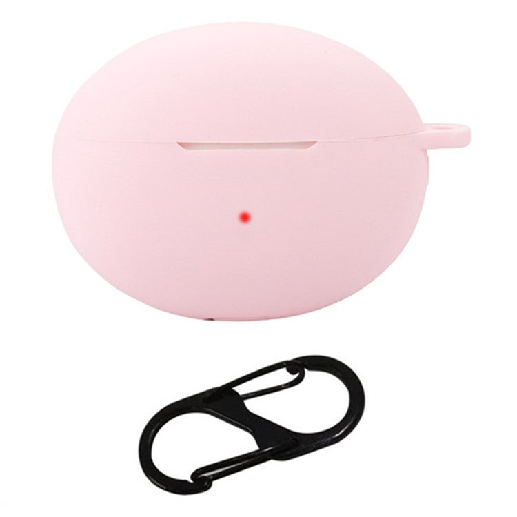 For Huawei FreeBuds 6i Case Silicone Headset Anti-Fall Cover with Buckle - Pink