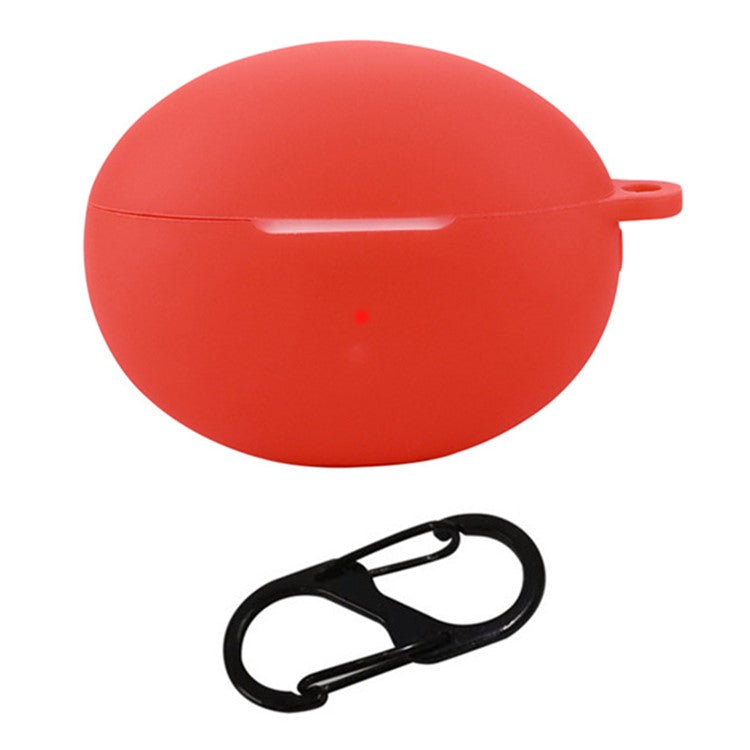 For Huawei FreeBuds 6i Case Silicone Headset Anti-Fall Cover with Buckle - Red