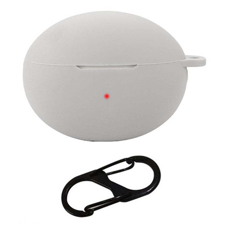 For Huawei FreeBuds 6i Case Silicone Headset Anti-Fall Cover with Buckle - Grey