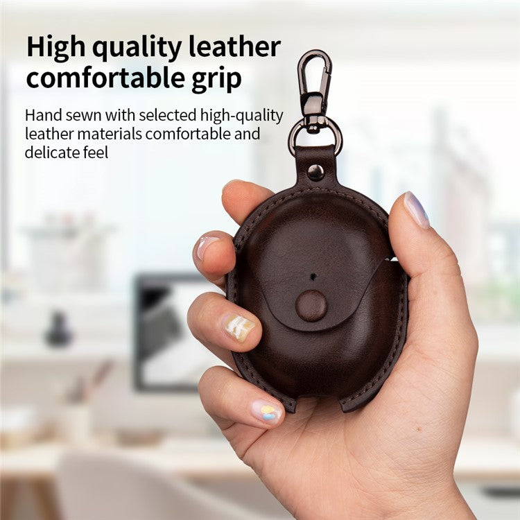 For Xiaomi Redmi Buds 4 Earphone Case PU Leather+PC Bluetooth Earbud Protective Cover - Brown