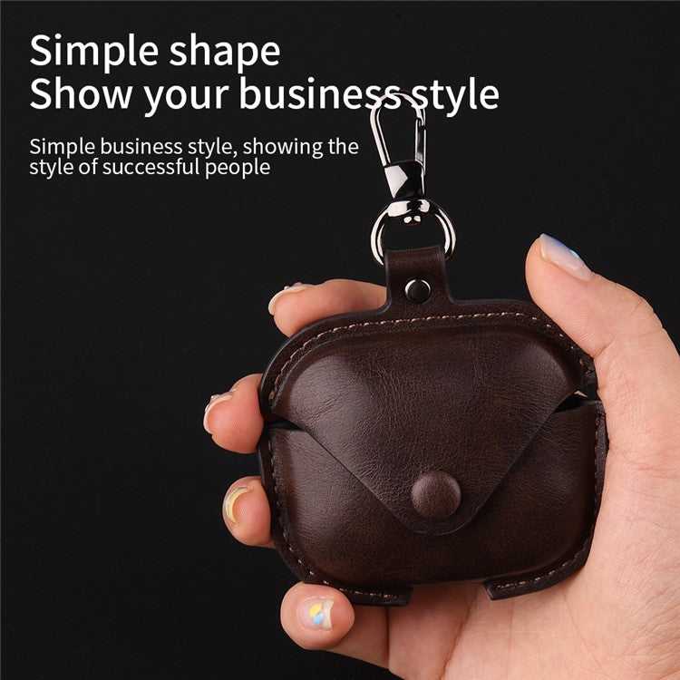 For Xiaomi Redmi Buds 5 Earphone Case PU Leather+PC Bluetooth Earbud Protective Cover - Black