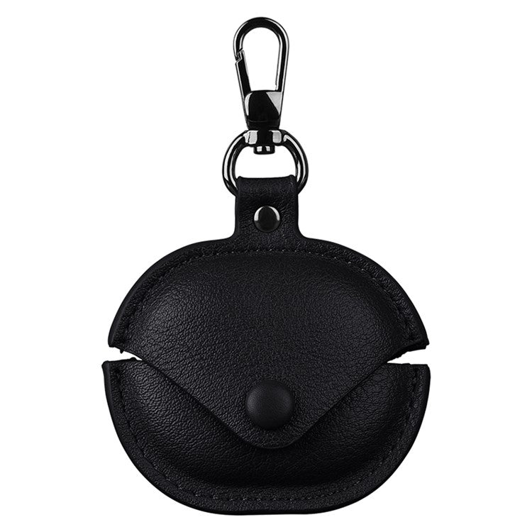 For Xiaomi Redmi Buds 4 Lite Earphone Case PU Leather+PC Bluetooth Earbud Protective Cover - Black