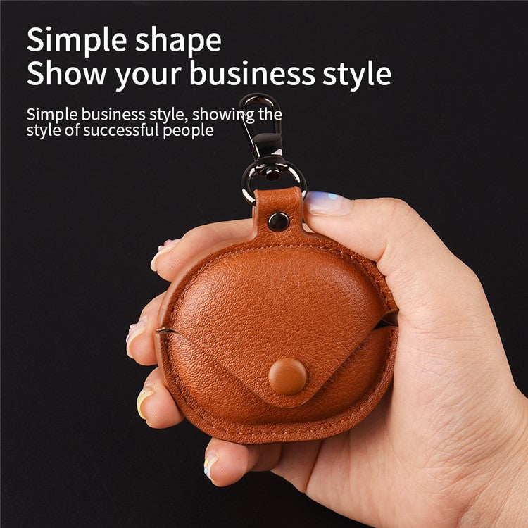 For Xiaomi Redmi Buds 4 Lite Earphone Case PU Leather+PC Bluetooth Earbud Protective Cover - Dark Brown