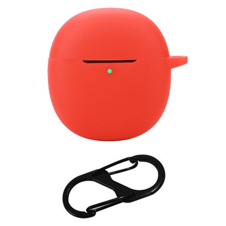 For vivo TWS A1 Pro Case Bluetooth Earphone Silicone Skin Cover with Buckle - Red