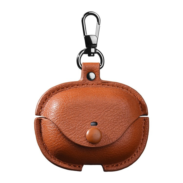 For Xiaomi Redmi Buds 5 Pro Charging Case Cover PU+PC Bluetooth Headset Protector - Brown